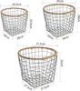 Metallkörbe SINO 3er Set schwarz mit Hanfgeflecht. Produktbild-Vorschau 4