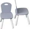 Two gray children's chairs with white legs are shown against a white background. Produktbild-Vorschau