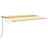 Tenda da sole manuale a scomparsa con LED 500x300 cm giallo Anteprima dell’immagine prodotto 3