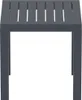 A simple, isolated image of a dark gray rectangular end table with a slatted top. Anteprima dell’immagine prodotto