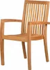 Teak Stapelsessel Massivholz Gartenstuhl Seaside wetterfest Produktbild-Vorschau 1