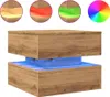 vidaXL Couchtisch mit LED-Leuchten Artisan-Eiche 50x50x40 Produktbild-Vorschau 1