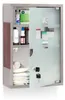 Relaxdays Medizinschrank EMERGENCY, Edelstahl & Holz-Optik, Produktbild-Vorschau 1