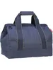 A studio shot of a blue duffel bag. Voir les images du produit