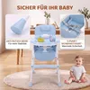 Twinky® Chaise haute bébé - Bleu - Chaise haute 2 en 1 - Voir les images du produit 4
