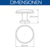 GTV - Knopf CENTO Altmessing ? 28 mm I Möbelknöpfe mit Produktbild-Vorschau 3