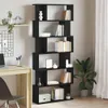vidaXL Bibliothèque noire imitation chêne 80x24x190,5 cm Voir les images du produit 2