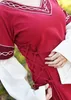 Mittelalterkleid Alvina, rot/natur mit Stickerei - Produktbild-Vorschau 7