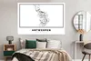 MuchoWow® Poster Karte - Antwerpen - Schwarz und weiß - Produktbild-Vorschau 4