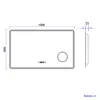 EMKE Miroir de salle de bain miroir mural LED 100x60cm avec Voir les images du produit 9