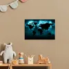 MuchoWow® Poster Weltkarte - Schwarz - Blau 30x20 cm - Produktbild-Vorschau 6
