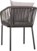 A back view of a single garden chair with a cushion. Anteprima dell’immagine prodotto