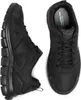 A pair of black Skechers shoes are shown from a top-down and side view. Voir les images du produit