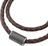 Lederkette geflochten Leder-Band Halskette mit Anhänger Produktbild-Vorschau 1