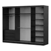 Armoire à portes coulissantes Armoire 250cm noir/noir avec Voir les images du produit 6