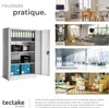 Armoire métallique à dossiers 4 niveaux 140x90x40cm - gris Voir les images du produit 7