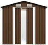 vidaXL Geräteschuppen Braun 204x132x186 cm Stahl Produktbild-Vorschau 2