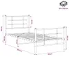 vidaXL Rama łóżka z wezgłowiem i podnóżkiem metalowa czarna Podgląd zdjęcia produktu 7