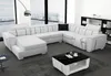 Ledersofa Couch Polster Weiß Leder Sofas Sofa U-Form Produktbild-Vorschau 1