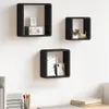 vidaXL Cube Shelves 3 ks černá MDF Náhled obrázku produktu 2