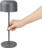 Stolová lampa Olympia Siena, okrúhla kupola, sivá, 300 mm Náhľad obrázku produktu 5