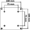 A diagram showing the dimensions and mounting points of a TV wall mount. Produktbild-Vorschau