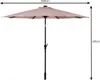 COSTWAY Ombrellone da 300 cm con illuminazione solare a LED Anteprima dell’immagine prodotto 2