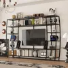 TV-Wand mit 6 Ablagen, Großes TV-Schrank, TV-Wandrahmen, Produktbild-Vorschau 2