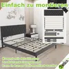 XMTECH Polsterbett 160 x 200 cm Doppelbett mit Leder Produktbild-Vorschau 6