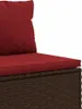 7-tlg. Garten-Lounge-Set mit Kissen Braun Poly Rattan Produktbild-Vorschau 6
