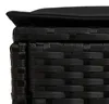 vidaXL Záhradný taburet s vankúšom, čierny, 80 x 38 x 45 Náhľad obrázku produktu 6
