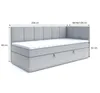 Boxspringbett POLA 100x200 cm, T25 Topper, Kinderbett, Produktbild-Vorschau 5