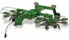 A green agricultural implement, likely a hay rake or tedder, is shown against a white background. Produktbild-Vorschau