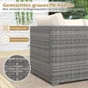 COSTWAY Sofa ogrodowa z polyratanu z poduszkami, 3-osobowa Podgląd zdjęcia produktu 4