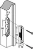 Gâche centrale encastrable réversible pour porte d'entrée Voir les images du produit 2
