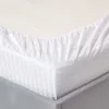 Lenzuolo con angoli HOMESCAPES in damasco – bianco, 100% Anteprima dell’immagine prodotto 2