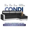 KomfortWelt24 Ecksofa mit Schlaffunktion und praktischem Produktbild-Vorschau 2
