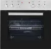 A front-on view of a built-in oven with its door open. Produktbild-Vorschau