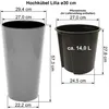 Hochkübel Lilia  ø 30 cm / H=57 cm - anthrazit Produktbild-Vorschau 2