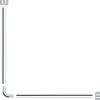 A corner piece of a shower curtain rod system, showing the L-shaped connection. Produktbild-Vorschau