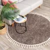 Volero - Teppich Hochflor Rund - Lofty Fringe Taupe - Ø 100 Produktbild-Vorschau 6