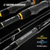 Multiple fishing rods are shown in a dynamic, angled composition against a dark background, with text and logos overlaid. Náhľad obrázku produktu
