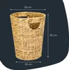 Papierkorb rund  aus Wasserhyazinthe fürs Büro von HMF Podgląd zdjęcia produktu