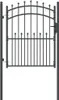 vidaXL Cancello di recinzione con punte Grigio 150 x 100 cm Anteprima dell’immagine prodotto 1