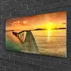 Acrylglasbilder 100x50 Wandbild Druck Sonne Meer Brücke Produktbild-Vorschau 2