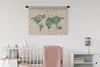 MuchoWow® Wandteppich Wandbehang Weltkarte - Pflanzen - Produktbild-Vorschau 2