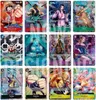 A collage of various trading cards from the One Piece franchise. Produktbild-Vorschau