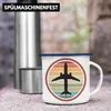 Trendation - Pilot Geschenk Emaille Tasse Flugzeug Fliegen Produktbild-Vorschau 4
