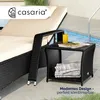 Casaria Tavolino in Polyrattan Piano in WPC 45x45x40cm Anteprima dell’immagine prodotto 3
