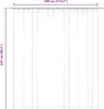 A diagram showing the dimensions of a curtain. Produktbild-Vorschau